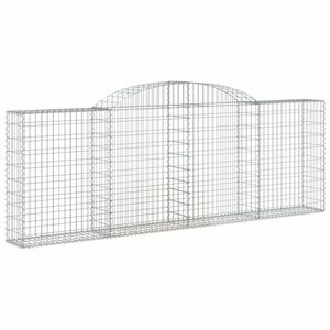 vidaXL íves horganyzott vas gabion kosár 300 x 30 x 100/120 cm kép