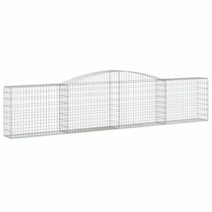 vidaXL íves horganyzott vas gabion kosár 400x30x80/100 cm kép