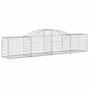 vidaXL íves horganyzott vas gabion kosár 300 x 50 x 60/80 cm kép