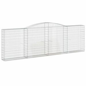 vidaXL íves horganyzott vas gabion kosár 400x30x120/140 cm kép