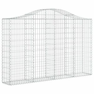 vidaXL íves horganyzott vas gabion kosár 200x30x120/140 cm kép