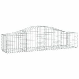 vidaXL íves horganyzott vas gabion kosár 200x50x40/60 cm kép