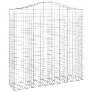 vidaXL íves horganyzott vas gabion kosár 200x50x200/220 cm kép