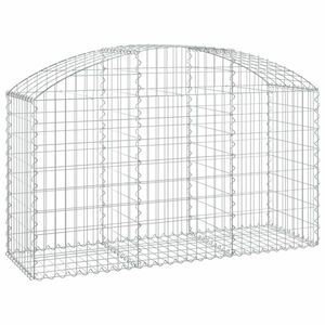 vidaXL íves horganyzott vas gabion kosár 150x50x80/100 cm kép