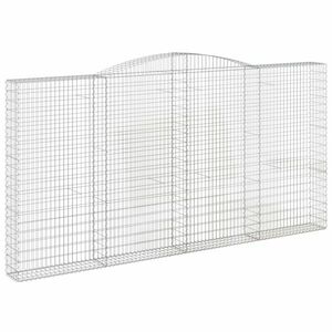 Íves horganyzott vas gabion kosár 400x30x200/220 cm kép