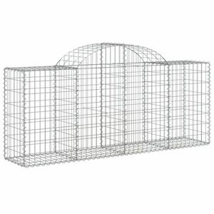 vidaXL íves horganyzott vas gabion kosár 200x50x80/100 cm kép