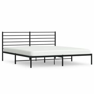 vidaXL fekete fém ágykeret fejtámlával 183 x 213 cm kép