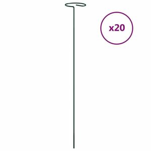 vidaXL 20 db sötétzöld acél kerti növénykaró 40 cm kép