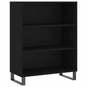 vidaXL fekete szerelt fa polcos szekrény 69, 5 x 32, 5 x 90 cm kép