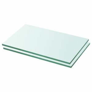 vidaXL 2 db átlátszó üveg paneles polc 30 x 12 cm kép