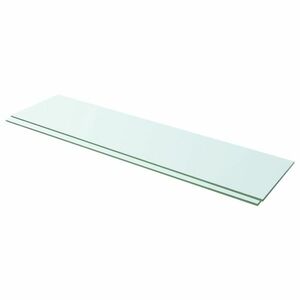 vidaXL 2 db átlátszó üveg paneles polc 100 x 25 cm kép