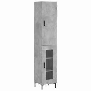 vidaXL betonszürke szerelt fa magasszekrény 34, 5x34x180 cm kép