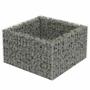 vidaXL horganyzott acél gabion magaságyás 90 x 90 x 50 cm kép