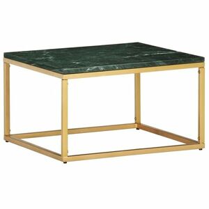 vidaXL zöld márvány textúrájú valódi kő dohányzóasztal 60 x 60 x 35 cm kép