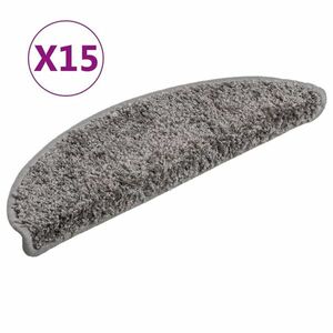 vidaXL 15 db szürke lépcsőszőnyeg 56 x 17 x 3 cm kép