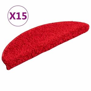 vidaXL 15 db piros lépcsőszőnyeg 56 x 17 x 3 cm kép