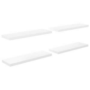 vidaXL 2 db magasfényű fehér MDF lebegő fali polc 80 x 23, 5 x 3, 8 cm kép