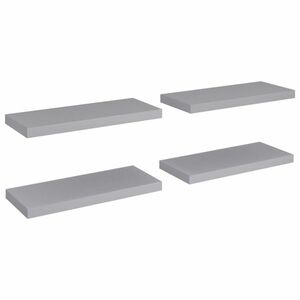 vidaXL 4 db szürke MDF lebegő fali polc 60 x 23, 5 x 3, 8 cm kép