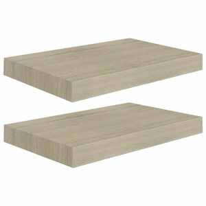 vidaXL 2 db tölgyszínű MDF lebegő fali polc 40 x 23 x 3, 8 cm kép