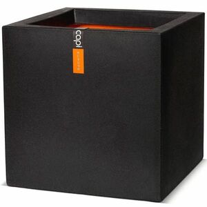 Capi Urban Smooth KBL902 fekete négyzet alakú virágtartó 30x30x30 cm kép