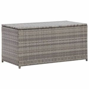 vidaXL szürke polyrattan kerti tárolóláda 100 x 50 x 50 cm kép