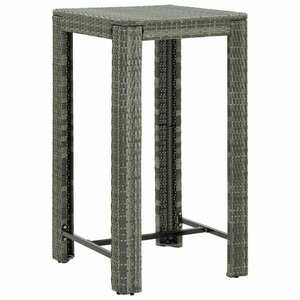 vidaXL szürke polyrattan kerti bárasztal 60, 5 x 60, 5 x 110, 5 cm kép