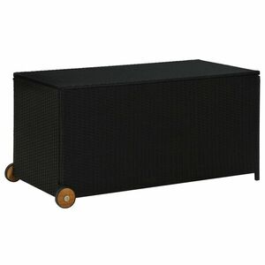 vidaXL fekete polyrattan kerti tárolóláda 120 x 65 x 61 cm kép