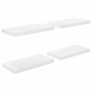 vidaXL 4 db magasfényű fehér MDF lebegő fali polc 50 x 23 x 3, 8 cm kép