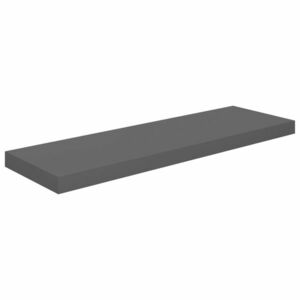 vidaXL magasfényű szürke MDF lebegő fali polc 80 x 23, 5 x 3, 8 cm kép