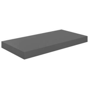 vidaXL magasfényű szürke MDF lebegő fali polc 50 x 23 x 3, 8 cm kép