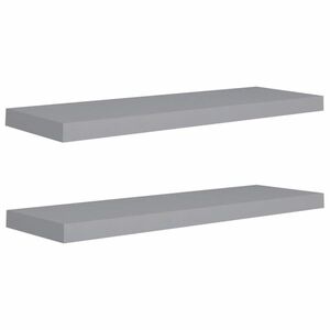 vidaXL 2 db szürke MDF lebegő fali polc 80 x 23, 5 x 3, 8 cm kép