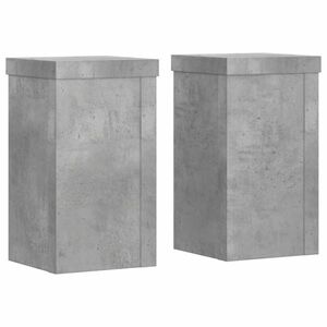 vidaXL 2 db betonszürke szerelt fa növénytartó állvány 10 x 10 x 18 cm kép