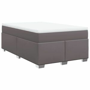 vidaXL szürke műbőr rugós ágy matraccal 120x190 cm kép