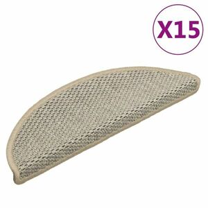 vidaXL 15 db szizálhatású világoszöld öntapadó lépcsőszőnyeg 56x17x3cm kép