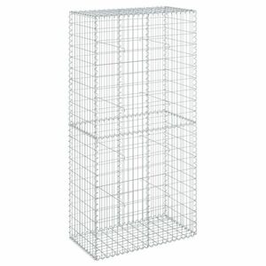 vidaXL horganyzott vas gabion kosár fedéllel 100 x 50 x 200 cm kép