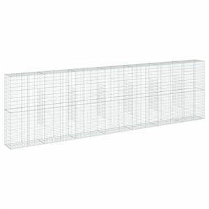 vidaXL horganyzott vas gabion kosár fedéllel 700 x 50 x 200 cm kép