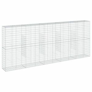 vidaXL horganyzott vas gabion kosár fedéllel 500 x 50 x 200 cm kép