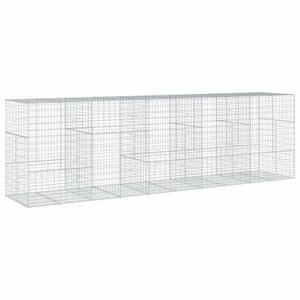 vidaXL horganyzott vas gabion kosár fedéllel 500 x 100 x 150 cm kép