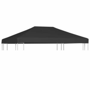 vidaXL szürke pavilon tetőponyva 310 g/m², 4 x 3 m kép