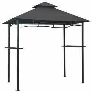 vidaXL antracitszürke acél grillpavilon 240 x 150 x 255 cm kép