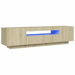 vidaXL sonoma tölgy színű TV-szekrény LED-lámpákkal 160 x 35 x 40 cm kép