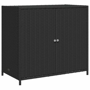 vidaXL fekete polyrattan kerti tárolószekrény 83 x 45 x 76 cm kép