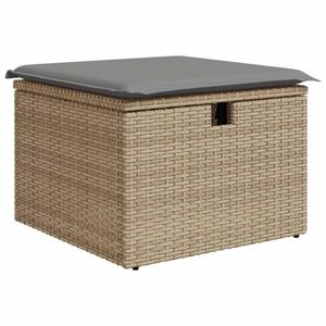 vidaXL bézs polyrattan kerti szék párnával 55 x 55 x 37 cm kép