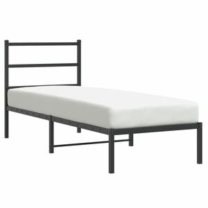 vidaXL fekete fém ágykeret fejtámlával 80 x 200 cm kép