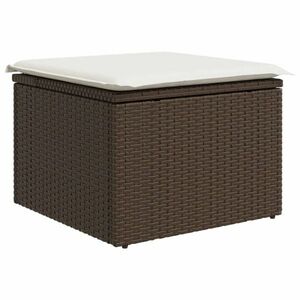 vidaXL barna polyrattan kerti szék párnával 55 x 55 x 37 cm kép