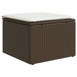 vidaXL barna polyrattan kerti szék párnával 55 x 55 x 37 cm kép