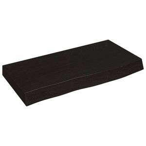 vidaXL sötétbarna kezelt tömör fa fürdőszobai pult 60x30x(2-6) cm kép