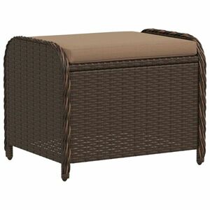 vidaXL barna polyrattan kerti szék párnával 58 x 46 x 46 cm kép