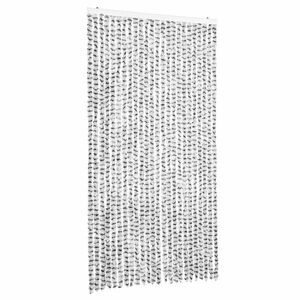 vidaXL világosszürke és sötétszürke zsenília rovarfüggöny 100 x 230 cm kép