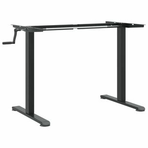 vidaXL fekete acél állóasztalváz (94-135) x 60 x (70-114) cm kép